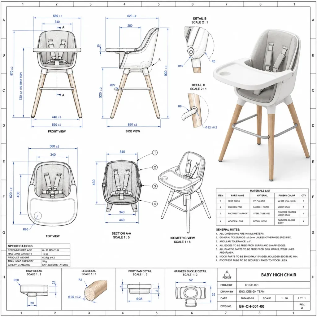 VietnamSourcing Baby Highchair concept