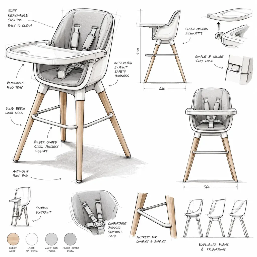 VietnamSourcing Baby Highchair idea